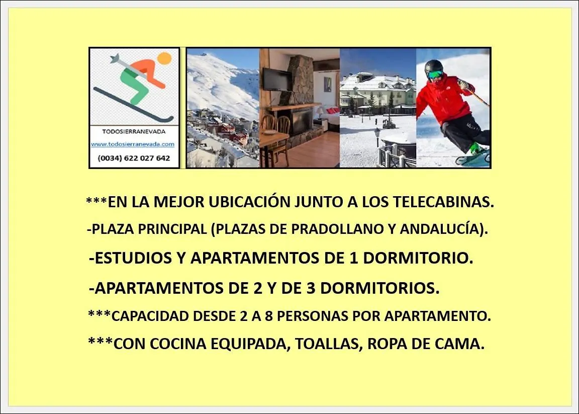 Ski & Snow Apartmentos By Todosierranevada - Plaza Principal Junto A Los Telecabinas Sierra Nevada Apartment