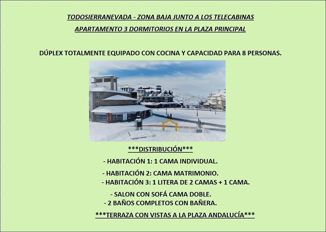 Apartment Ski & Snow Apartmentos By Todosierranevada - Plaza Principal Junto A Los Telecabinas Sierra Nevada